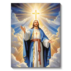 1Pc Adult 5D Diamond Painting Kit Jesus Full Round Drill Bit Art Painting DIY 5D Adult Diamond Painting Kit by Numbers