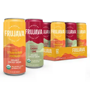 Frujava Sunrise Strawberry Lemonade & Trailblazin' Cherry Lime Variety Pack (Pack of 12)