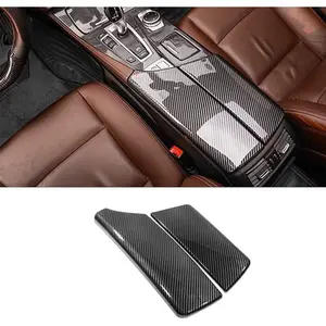 for BMW 5 Series 520i 528i 530i 535d 535i 550i 2011-2016 ABS Carbon Fiber Color Car Interior Center Armrest Box Covers Console Box Storage Box Trim Cover