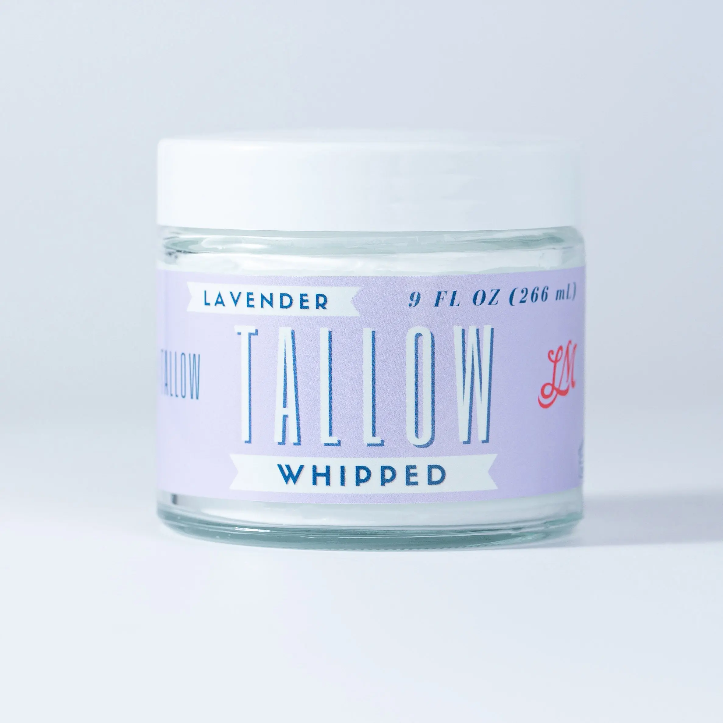Lavender Whipped Tallow Moisturizer - Grass-Fed Beef Tallow, Lady May Floral Fragrance, Vitamin-Infused, Sensitive Skin Body Care with Calming Scent