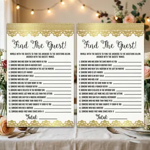 10 Lace Party Game Cards, Icebreaker Interactive Quiz, Birthday/wedding/baby Shower Props, Fun Questions, Family Gathering Games