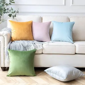 Phantoscope Soft Silky Velvet Decorative Throw Pillow Covers for Christmas, Pack of 2, Multiple Colors, Various Sizes, Hidden Zipper