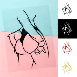 Car Vinyl Sticker Curve Bumpy Body Beautiful Girl Car Window Decal, 1 Piece Set, Stylish and Durable Automotive Decoration, Car Decals