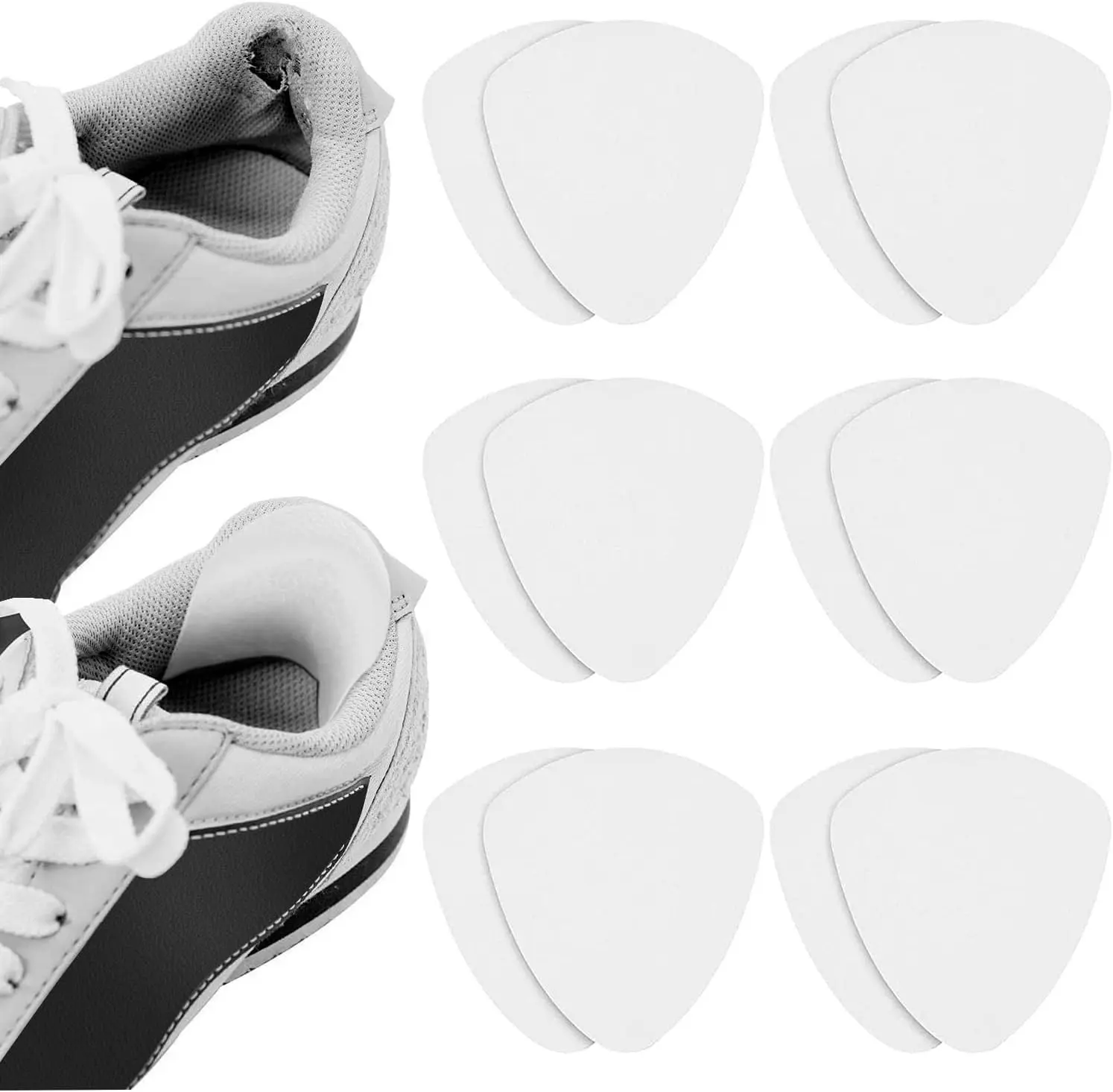 Shoe Heel Repair, 4 Pairs Self-Adhesive Inside Shoe Patches Kit for Repair Holes