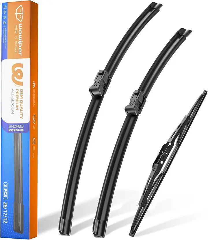 GMC Terrain / Chevy Equinox 2010-2017 Wiper Blades, WOWIPER 24"+17" Front & 13" Rear Windshield Wiper Blade Set, All-Weather Replacement Wipers