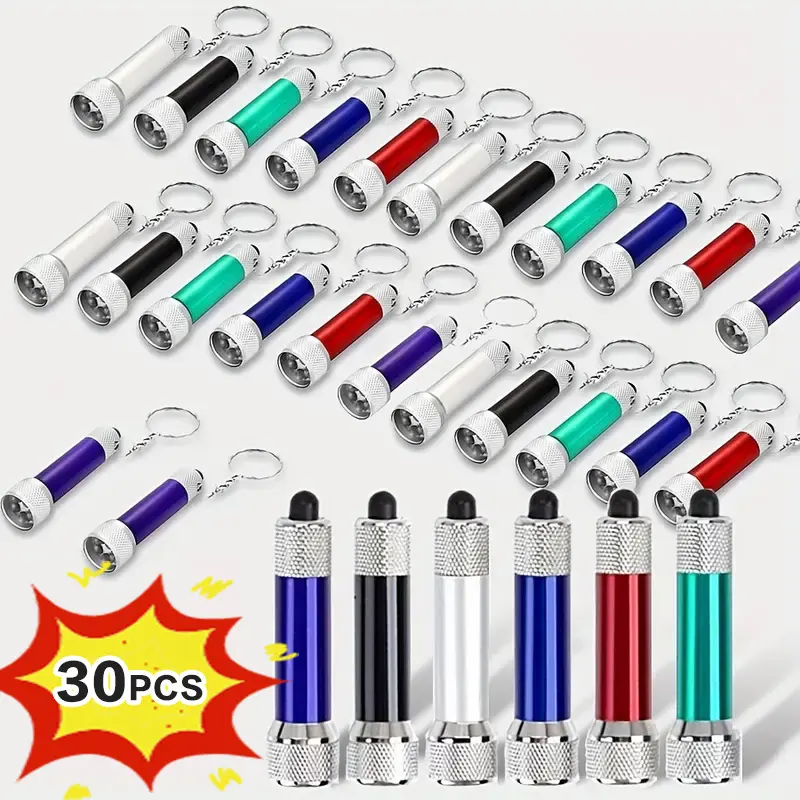 30 Pack Multi Color Pocket Handheld Mini Keychain Flashlights For Camping Hiking Outdoor Activity