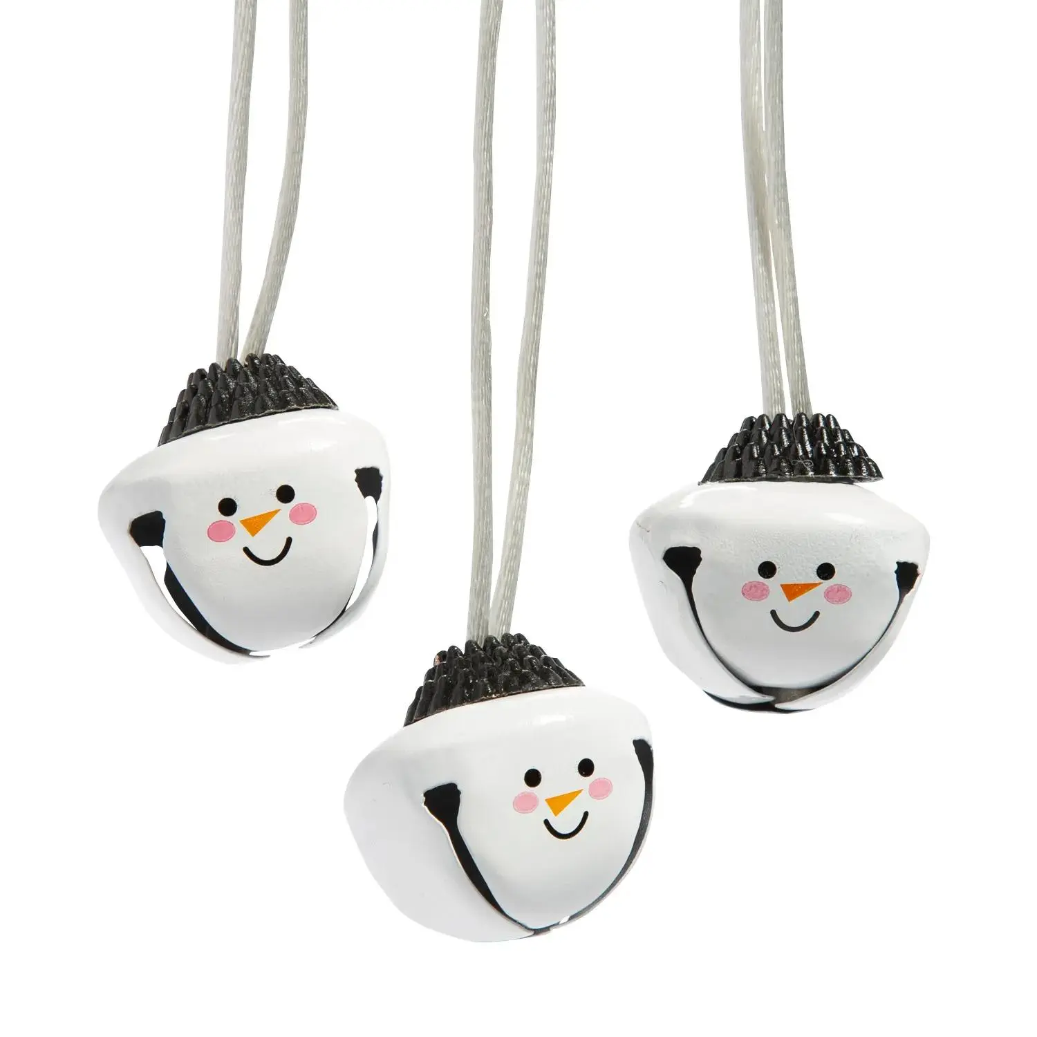 24" Christmas Snowman Metal Jingle Bell Breakaway Necklaces - 12 Pc.