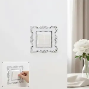 Flower Design Light Switch Cover, 1 Count Decorative Switch Protector Cover, Switch Decal for Home Decor #GLOBAL PICKS
