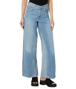 Levi's Women's High Rise Straight Leg Relaxed Jeans Loose Cotton 5-Pocket Styling Blue Garment Fabric Fly Button Closure Womenswear Bottom