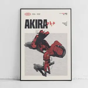 Akira Mid Century Movie Poster, Akira Anime Posters Decor Photo