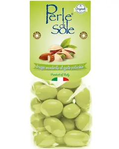Perle di Sole Pistachio Dragée Almonds - Italian Confetti Candy