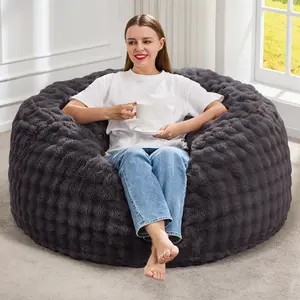 Hobestluk Bean Bag Chairs Beanbag Chair with Filler Adult Bean Bags with Fluffy & Machine Washable Cover, Giant Bean Bag Chairs for Aduts