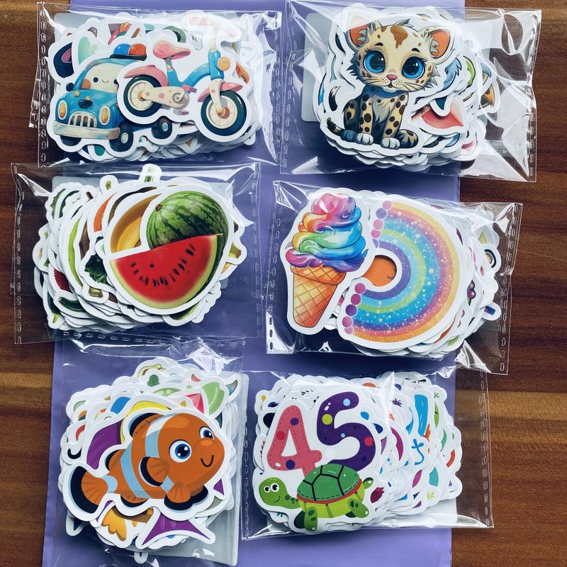 300Pcs Cute Animal Bulk Stickers for Kids Reward Stickers for Teachers Waterproof Vinyl Stickers for iPad Kindle Laptop Scrapbook Scrapbooking Diy Decal Film