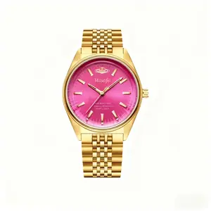 Fashion Luxury Women’s Quartz Watch – Rose Red Crushed Ice Blue Saturn Design | Trendy Choice Lifestyle Watchz Gift Pick casual unisex design excellent choice