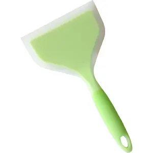 Wrapped Plastic Fish Spatula Pancakes Shovel Non-Stick Heat-Resistant Wide Flat Turner For Egg Tamales Pizza (Green)