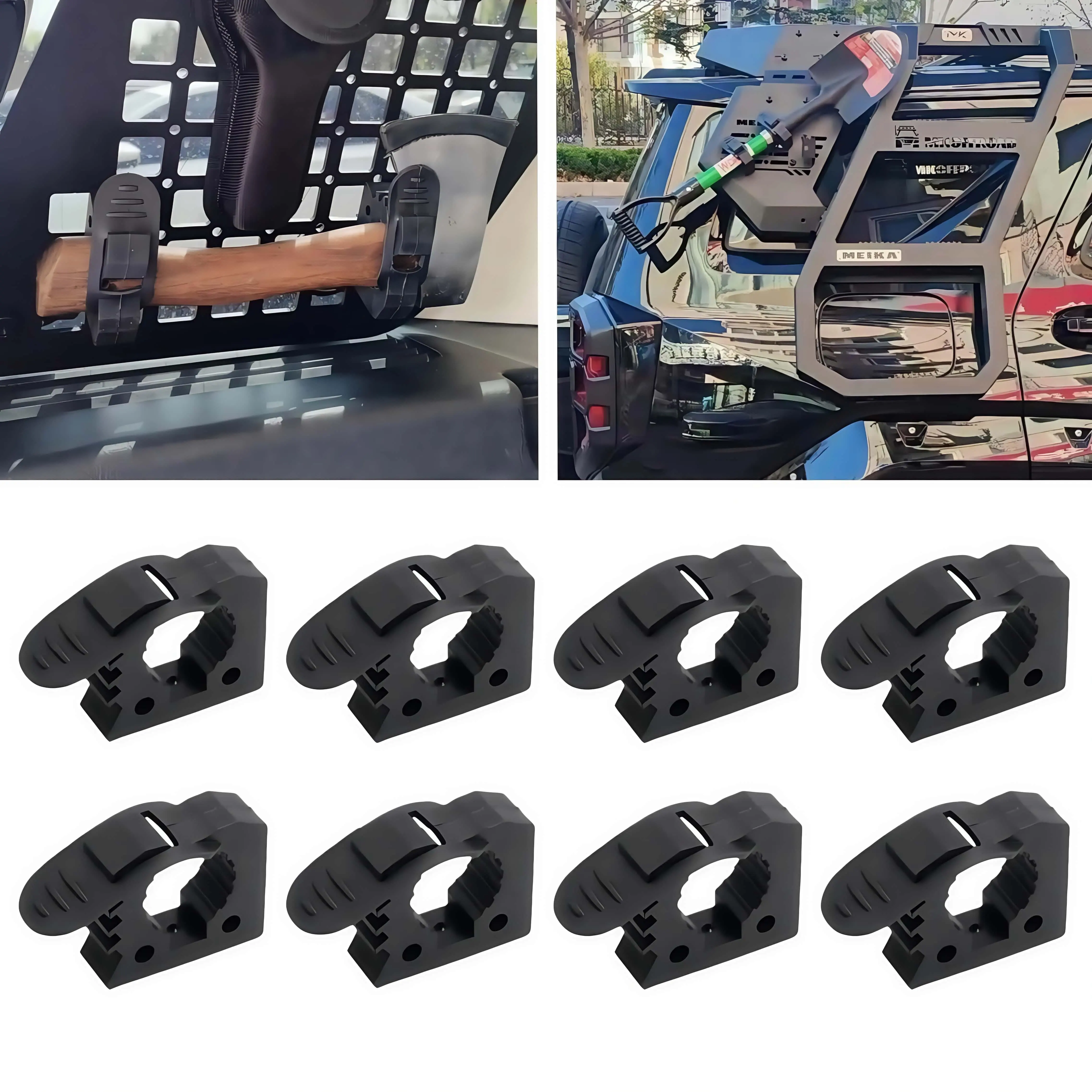 8 Quick Clamps, Synthetic Rubber Installation Tool, Suitable for Off-road Vehicles, ATVs, UTVs, and Truck Accessories Rubber Clamps