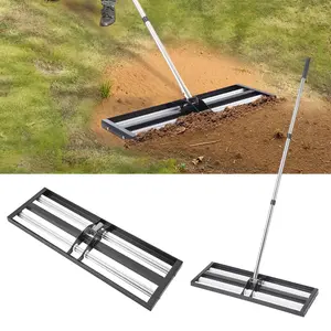 VEVOR 30x10in Lawn Leveling Rake with 83.9 in Adjustable Handle for Yard Heavy Duty