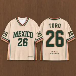 Custom Mexico Soccer Jersey Shirt, Retro Cream Football Tee, Personalized Fan Apparel