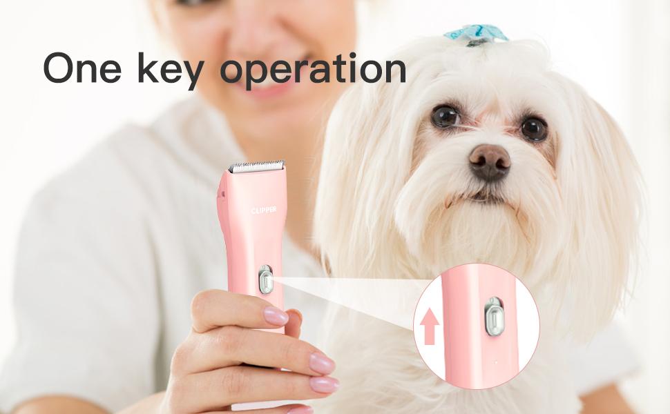 Pet Clippers, Dog Hair Grooming Low Noise, Rechargeable Cordless Cat Shaver with Ceramic Blade,Portable Pet Hair Trimmer for Matted & Long Hair