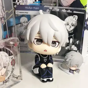 10cm Chibi Figurines Blue Lock Nagi Seishiro Chigiri Hyoma Anime Action Figure Chassis Ornament Decoration Collection Model Toys