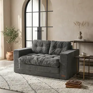 Convertible Pull-Out Double Sofa Bed, 2-In-1 Folding Sofa Bed Filled with High-Density Sponge, Folding Floor Sofa with Pillows for Living Room, Bedroom, Study