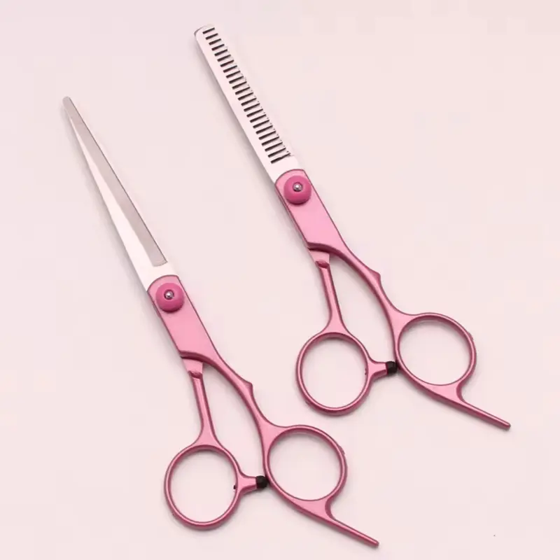 6" Stainless Steel Hair Cutting & Thinning Shears Set, Professional Hairdressing Styling Tool