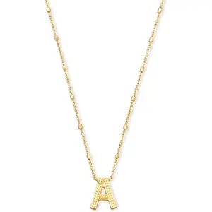 Kendra Scott Letter A Pendant Necklace Gold Metal 9608800265