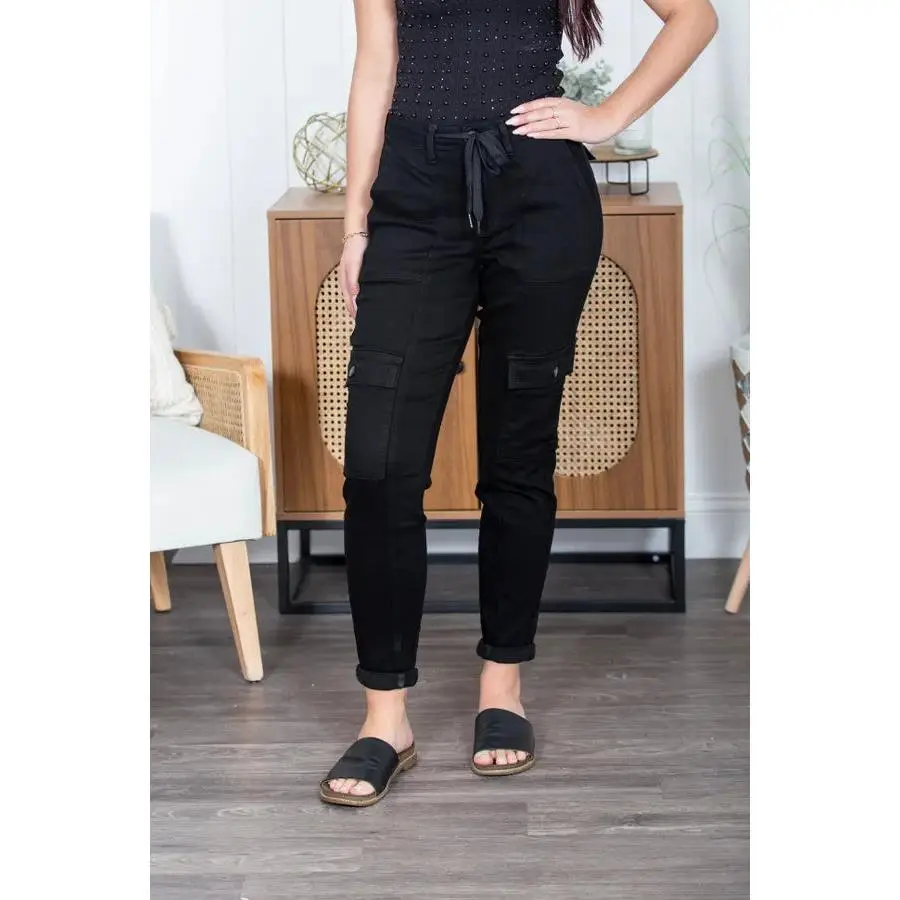 The Jenna Cuffed Judy Blue Cargo Jogger