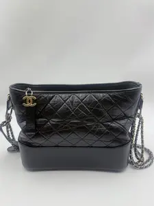 Pre-owned CHANEL Lambskin Shoulder Bags Gabrielle Hobo Medium Leather Shoulder Bag