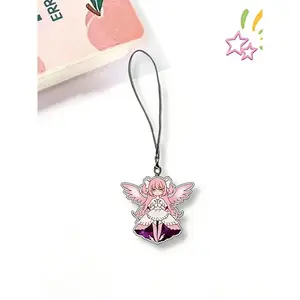 Anime Puella Magi Madoka Magica Kaname Madoka Akemi Homura Cosplay Keychain Acrylic Phone Strap Bag Backpack Keyring Decoration