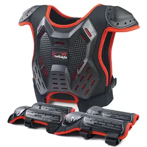 StarknightMT Kids Dirt Bike Gear - Youth Motorcycle Riding Protective Gear ATV Chest Protector Motocross Armor Suit for Boys Girls Mountain Biking Cycling, Red