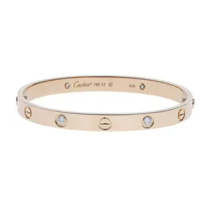 Pre-owned Cartier Love Bangle Bracelet Size 17