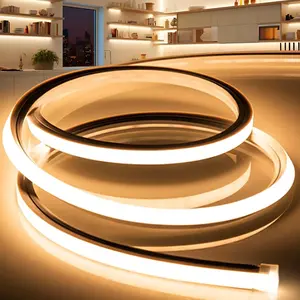 LED Strip Lights Warm White 3000K,9.8ft 110-120V Neon Rope Lights,Flexible Silicone Outdoor Waterproof Neon Strip Lights for Bedroom,Mirror,Kitchen Cabinet, Living Room,Halloween Decor