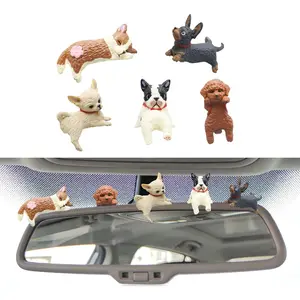 Adorable Pet Dog Display, Desk Decoration, Worker's Position, Stress-Relieving Figurine, Animal Resin Models, Office Desk Decoration Gift, Ornaments
