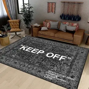 Keep Off Rug, Black and White Keep Off, Keep Off Decor Rug, Modern Art Rug