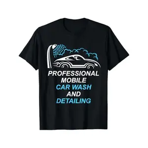 [100% Cotton] 100% Cotton Professional-grade mobile car wash and detailing T-shirt