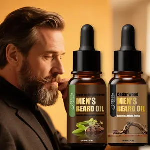2pc Beard Oil Set, 30ML, Rich in Cedarwood & Moroccan Argan Oil, Moisturizing, Non-Greasy, Ideal Gift for Men, Business/sports Use
