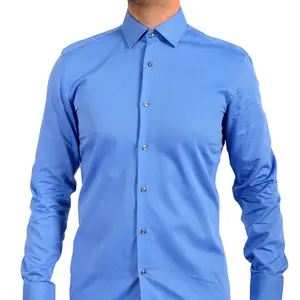 Hugo Boss Men's Blue Slim Fit Long Sleeve Dress Shirt US 15.5 IT 39