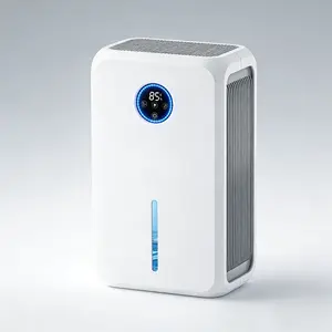 Quiet Household Dehumidifier with Humidity Display & Negative Ion Generator – Ideal for Basements Bedrooms Bathrooms Portable Design for Home Office