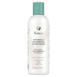 Yobee Hair Conditioner - Dry, Itchy Scalp & Dandruff Relief - Organic & Toxin-Free - Hydrating with Para Probiotic Blend, Organic Honey, Turmeric, Vitamin B12, Coconut & Avocado Oil - Adults & Children Gentle Haircare | Doctor Formulated - 8 Oz