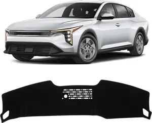 KUST Black Dash Cover for Kia K4 2025-2026 Left Hand Drving Dash Carpet Polyester Non-Slip Dash Protector Interior Accessories for K4 Custom Fit Dash Mat Sunshade Windshield Glare