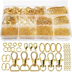 524 count Key Chain Making Kit,  Making Supplies  Craft Supplies Key Chain Clips, Lanyard Snap Hooks, Key Rings and Jump Rings for  Lanyard Making,