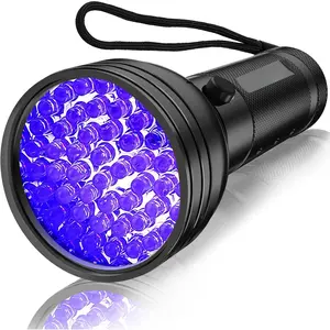 UV flashlight black light, 51 led Blacklight pet urine detector for dog/cat urine, dry stains, bed bug, resin curing, Scorpions Finder