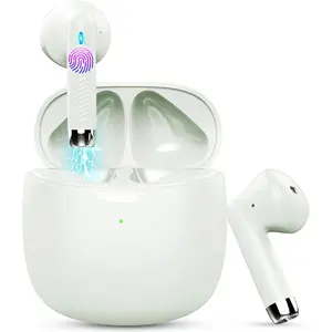 Wireless Earbuds, Bluetooth 5.4 Earbuds Stereo Bass, Bluetooth Headphones in Ear Noise Cancelling Mic, Earphones IP7 Waterproof Sports, 32H Playtime USB C Charging Case Green Ear Buds for Android iOS