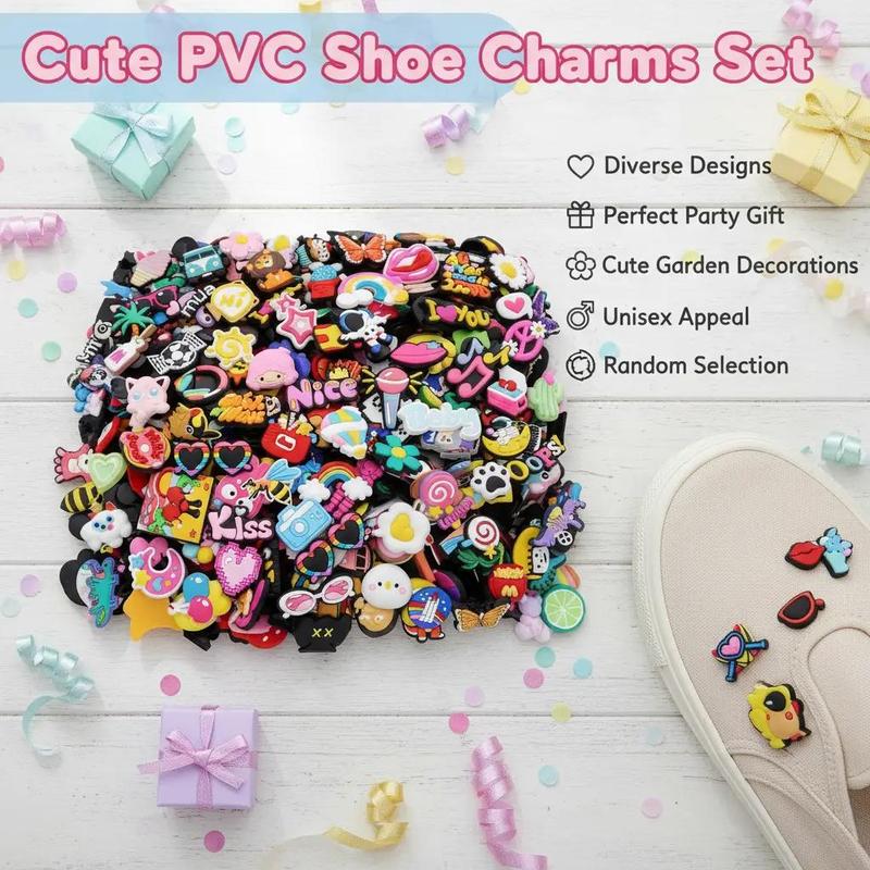35 Pcs Random PVC Shoe Charms for Girls Boys and Adults Cute Garden Shoe Charms Decoration with Various Designs Shape Perfect Party Gift High Quality Durable Washable