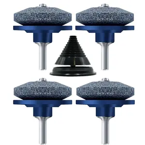 5PCS Lawn Mower Blade Sharpener Balancer Kit for Drill Grinder Stone Garden Tool