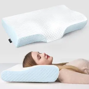 Pillow for Neck Pain Relief, Ergonomic Cervical Pillow for Sleeping, Orthopedic Neck Pillow with Washable Cover, Bed Pillows for Side, Back, Stomach Sleepers