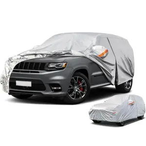 Car Cover, Waterproof Car Cover with Zipper, Outdoor Car Cover for SUV Off-road Jeep, Universal Car Accessories, Car Sun Cover