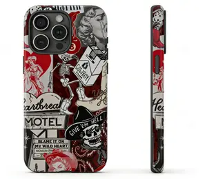 Retro Western Motel Style & Trendy Cinematic Aesthetic Dual-Layer Film Phone Case — Compatible with iPhone 13, 14, 15, and 16 Series