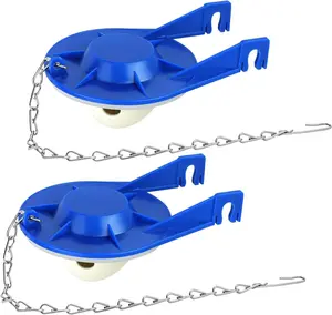 2Pcs Toilet Flapper for 2-In Flush Valves Universal Flapper with Stainless Chain